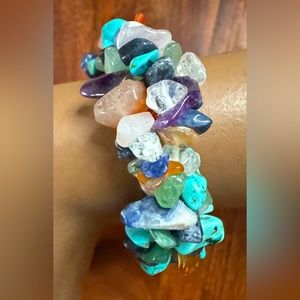 Multi colored stone bracelet- stretchy. One size. NWOT